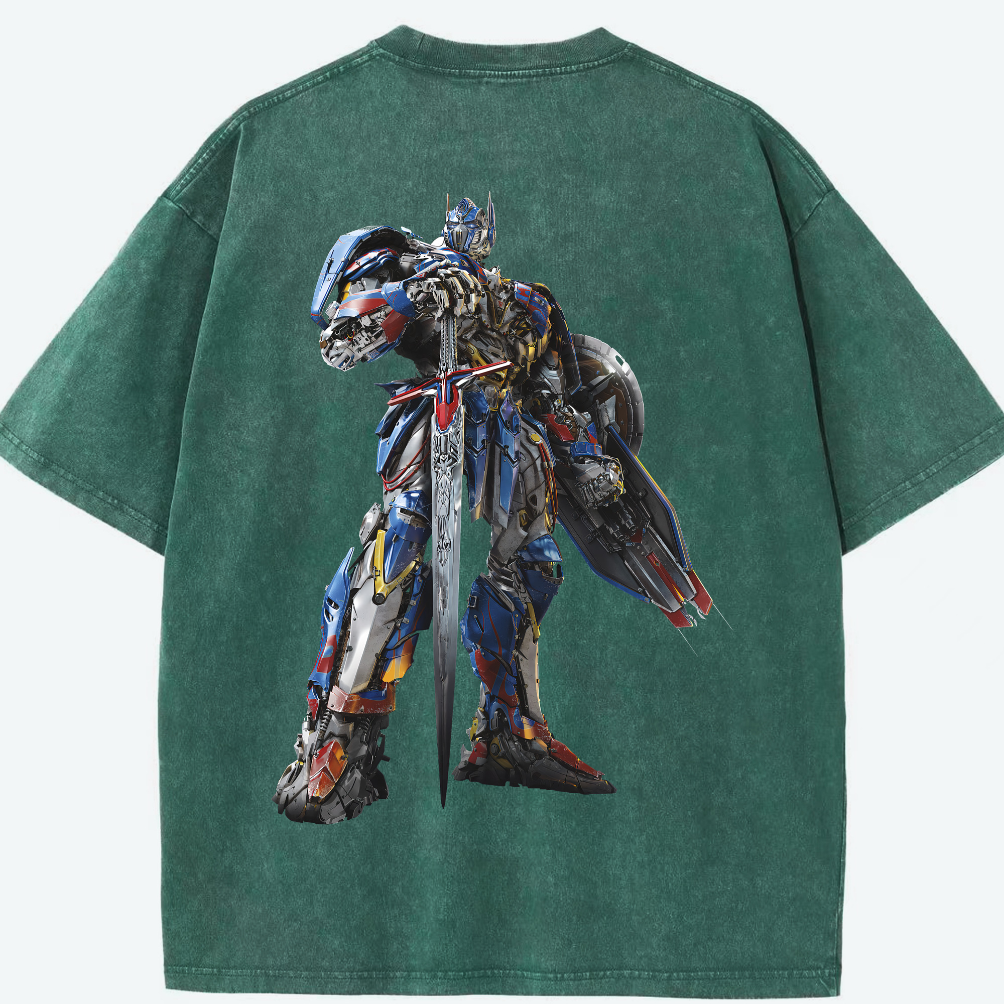 （画像用） Transformers トランスフォーマー 綿100% ヴィンテージ風 半袖Tシャツ（背面プリント）